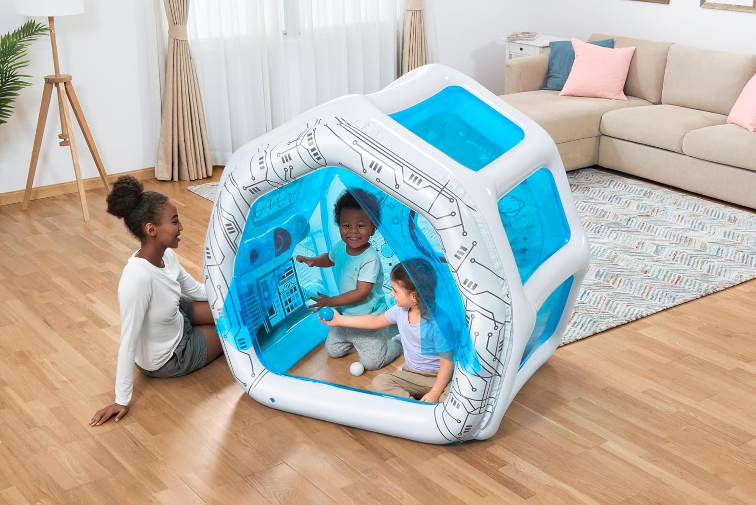 Bestway Space Station Exploration Kids Inflatable Play House 1.25m x 1.05m x 1.17m 52632 - Colorland Toys