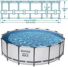 Bestway Steel Pro Frame Pool 4.57mx1.22m 56438 - Colorland Toys