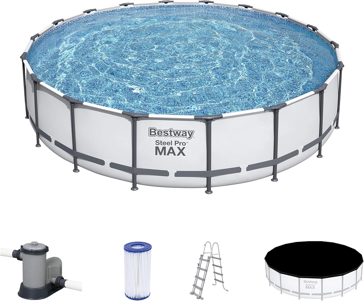 Bestway Steel Pro Max Round Frame Pool 5.49m x 1.22m 56462 - Colorland Toys