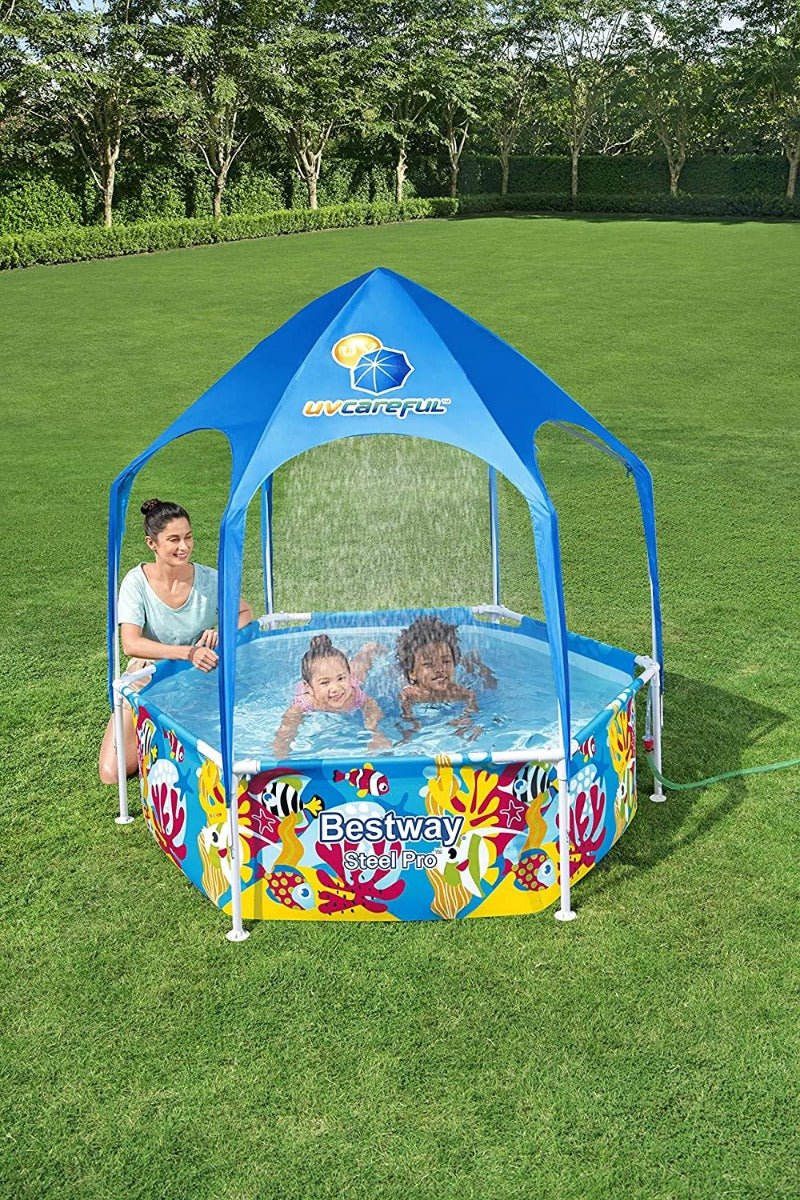 Bestway Steel Pro UV Careful Splash - in - Shade Play Pool 1.83mx51cm 5618T - Colorland Toys