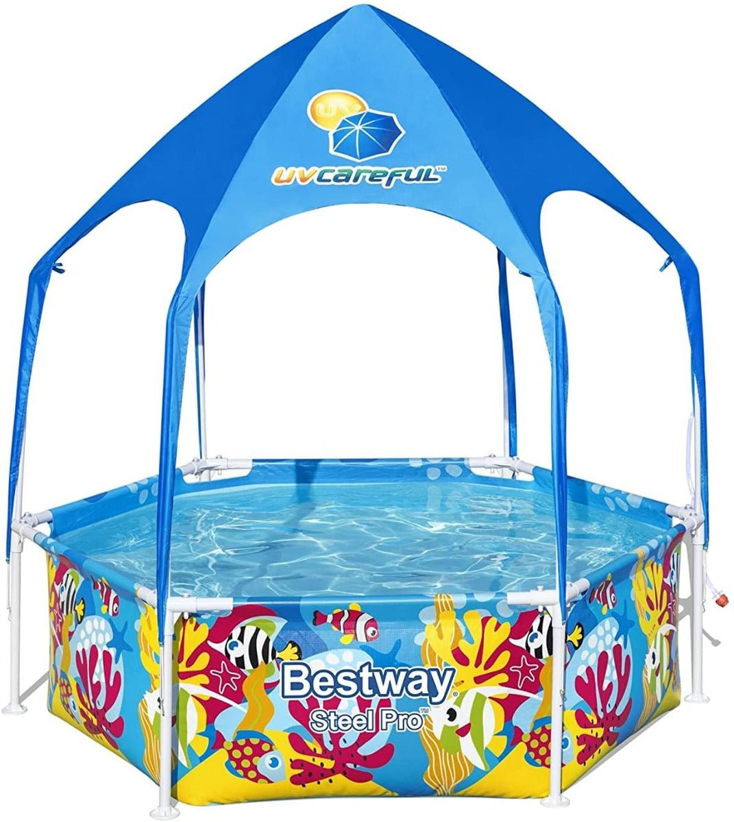 Bestway Steel Pro UV Careful Splash - in - Shade Play Pool 1.83mx51cm 5618T - Colorland Toys