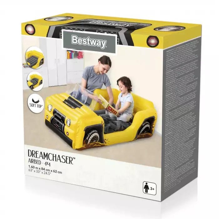 Bestway Up, In & Over Air bed for Children 4X4 Truck 160 x 84 x 62 cm 67714 - Colorland Toys