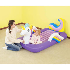Bestway Up, In & Over Air Bed for Children Unicorn 196 x 104 x 84 cm 67713 - Colorland Toys