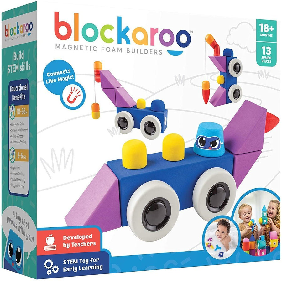Blockaroo Magnetic Foam Building Blocks Medium Roadster