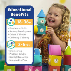 Blockaroo Magnetic Foam Building Blocks Small Robot - Colorland Toys