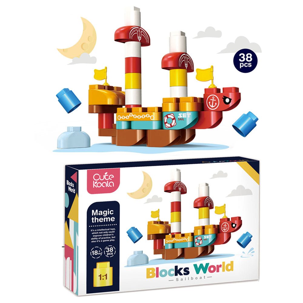 Blocks World Sailboat 38pcs 2305 - Colorland Toys