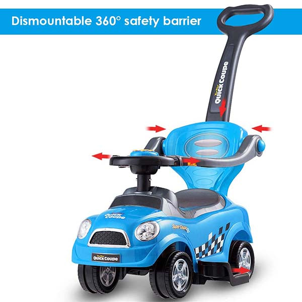 QuickCoupe 3-in-1 Pushing Car Blue B5128/321 - Colorland Toys