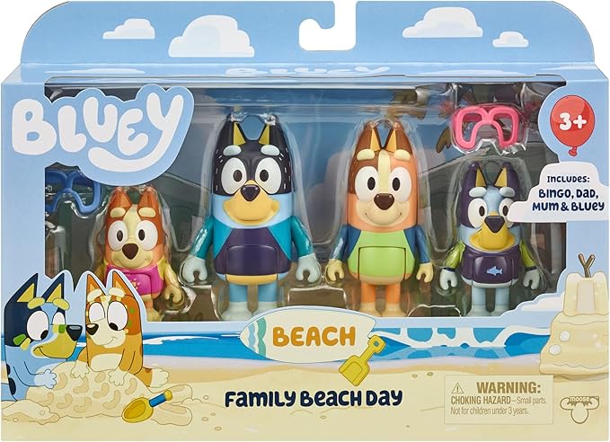 Bluey Beach S9 Figure 4-Pack Beach 17547 - Colorland Toys
