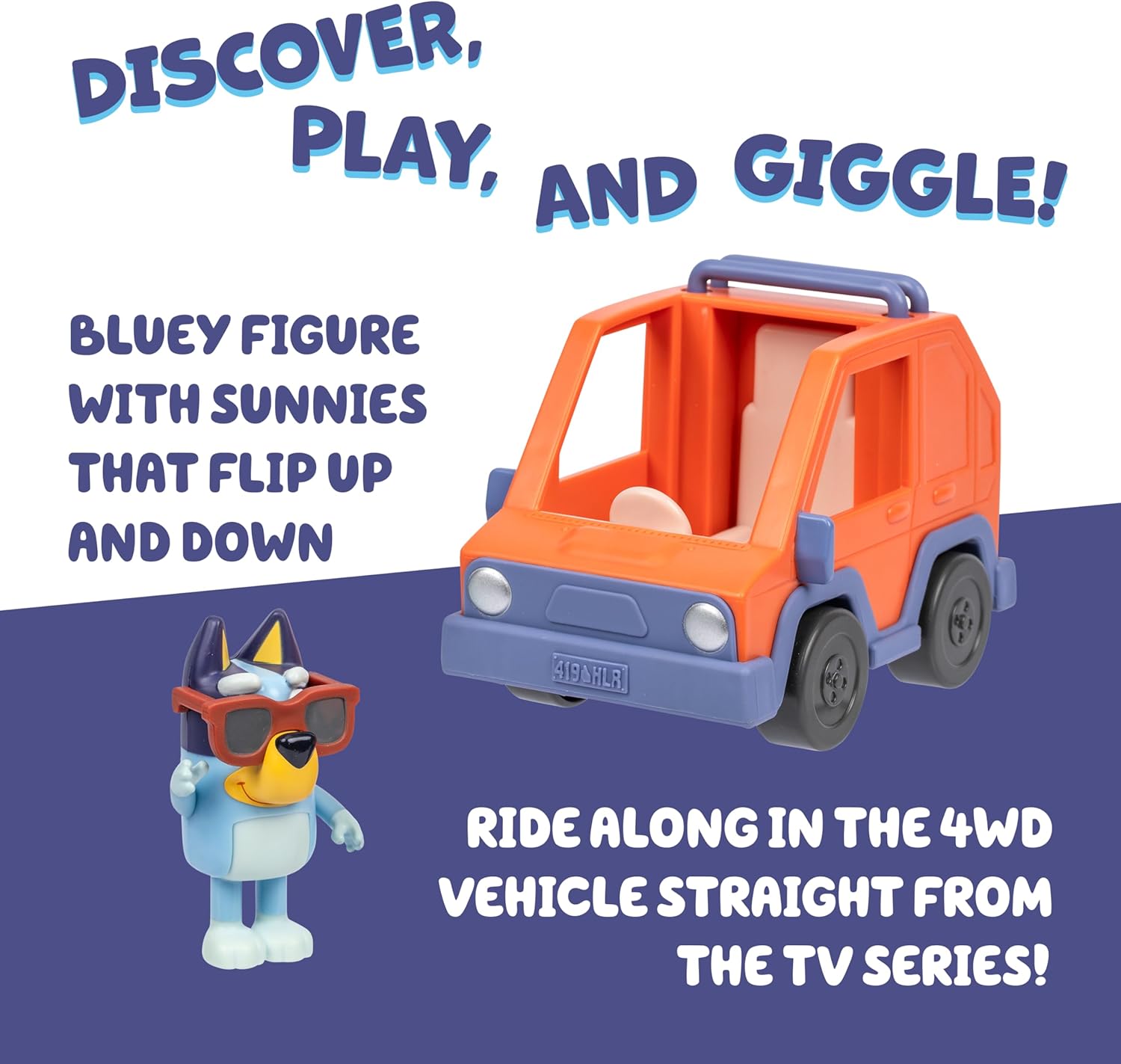 Bluey S13 Basic Vehicle 4Wd & Bluey 18926 - Colorland Toys