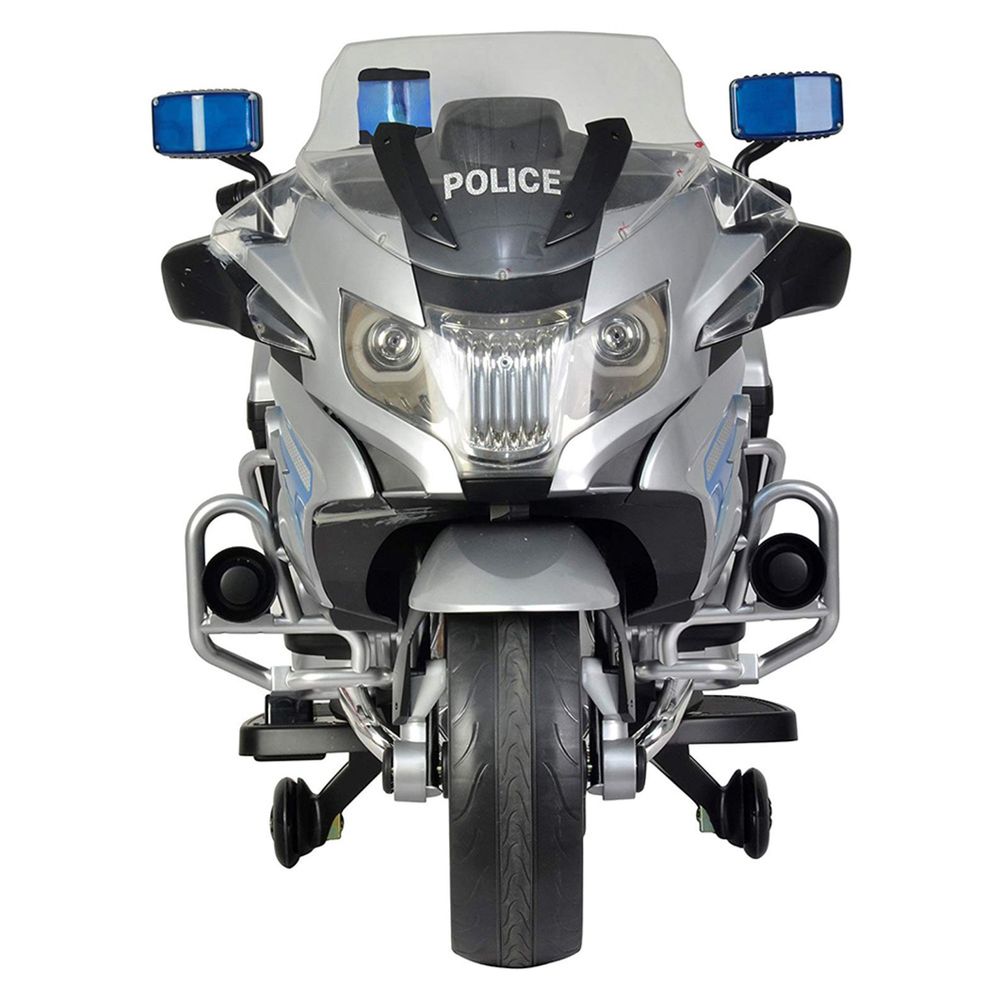 BMW 12V Ride - On Police Motorcycle – Silver - Colorland Toys