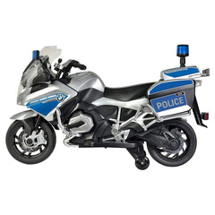 BMW 12V Ride - On Police Motorcycle – Silver - Colorland Toys