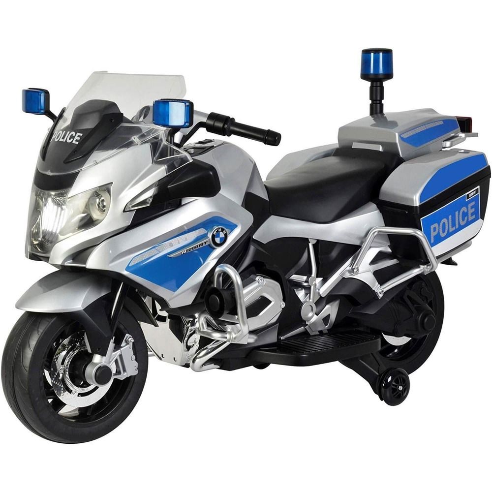 BMW 12V Ride - On Police Motorcycle – Silver - Colorland Toys
