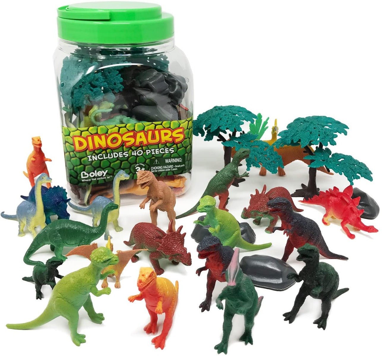 Boley Dinosaur Bucket 40pcs 75232 - Colorland Toys
