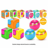 Bopster Fidget Cube Spinner 3pc & Spin Ball 3pc – Assorted Bundle (6pc) - Colorland Toys