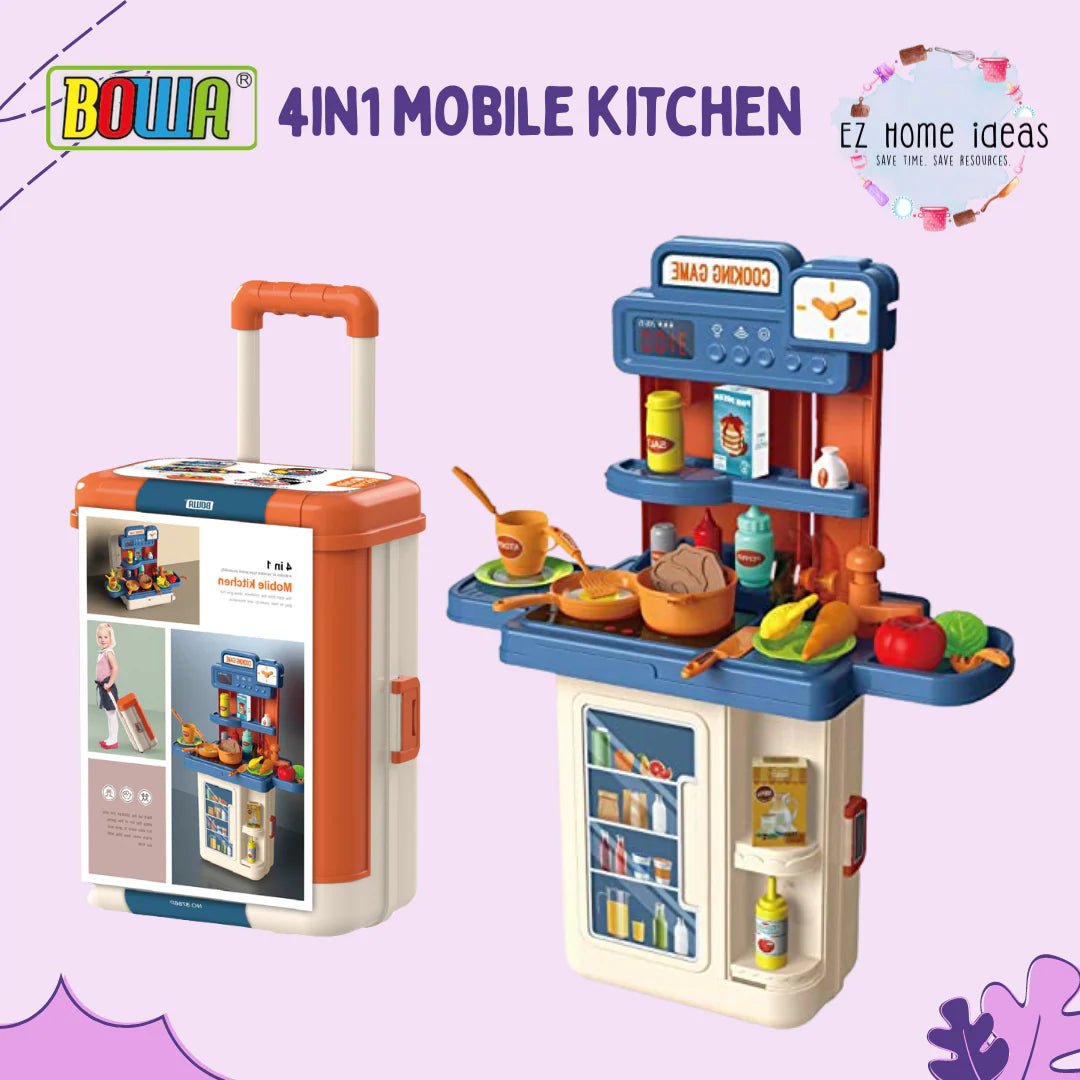 Bowa 4 in 1 Mobile Kitchen Cooking Game - Colorland Toys