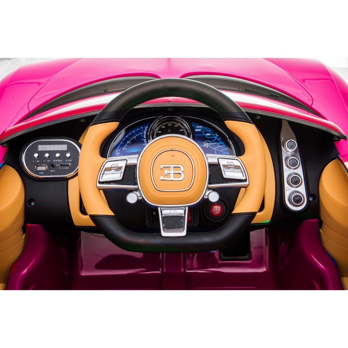 Bugatti Licensed Power Riding Car Pink LB318 - Colorland Toys