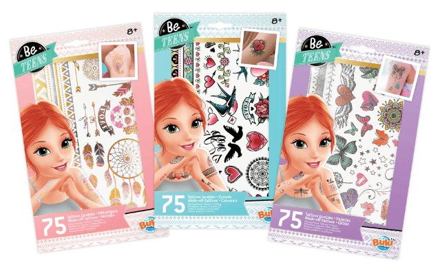 Buki 75 Wash - Off Tattoos - Assortment TA001Buki 75 Wash - Off Tattoos - Assortment TA001 - Colorland Toys