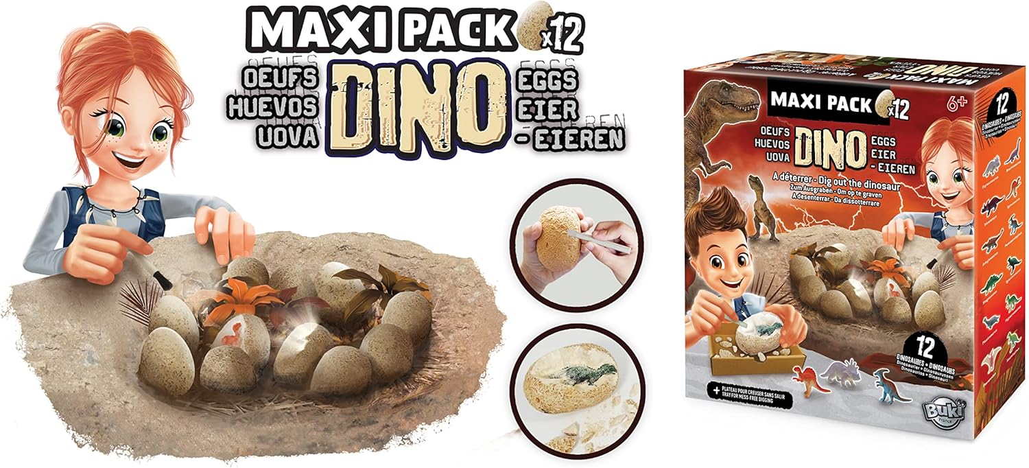 Buki Dino Mega Egg - Maxi Pack X12 2138 - Colorland Toys