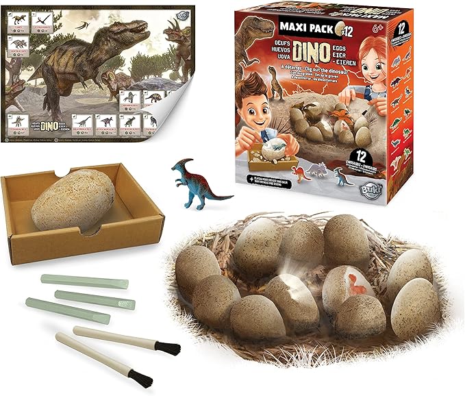 Buki Dino Mega Egg - Maxi Pack X12 2138 - Colorland Toys