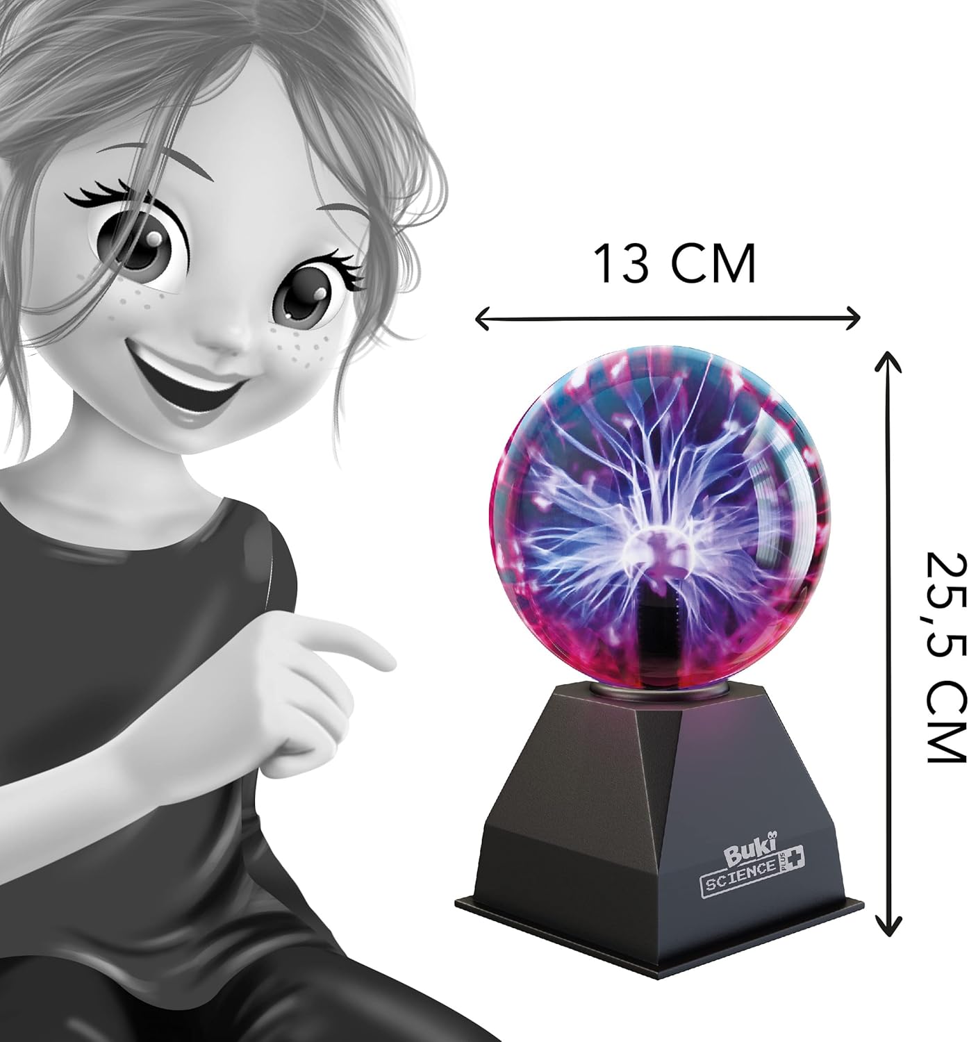 Buki France Plasma Ball SP007 – Touch & Sound Reactive - Colorland Toys