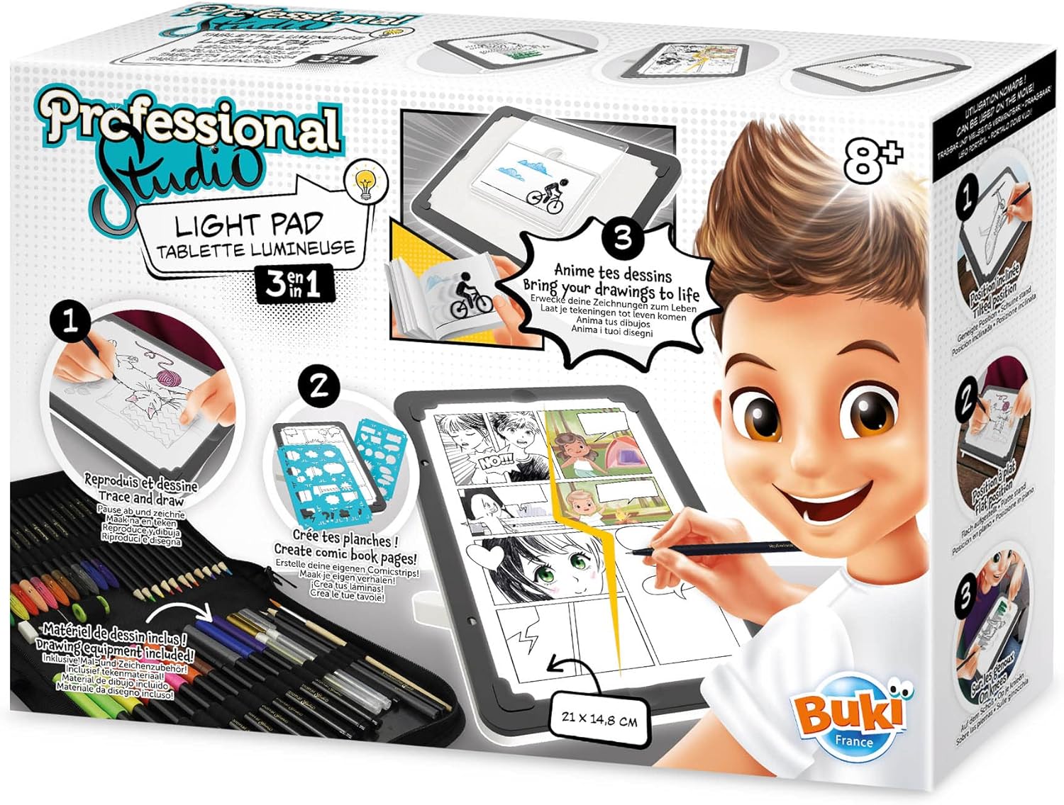 Buki Professional Studio 3 - in - 1 Light Pad 5432 - Colorland Toys