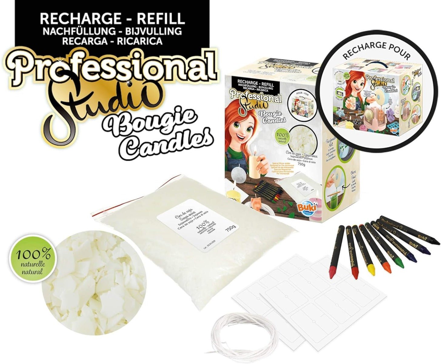 Buki Professional Studio Candles - Refill 5423 - Colorland Toys
