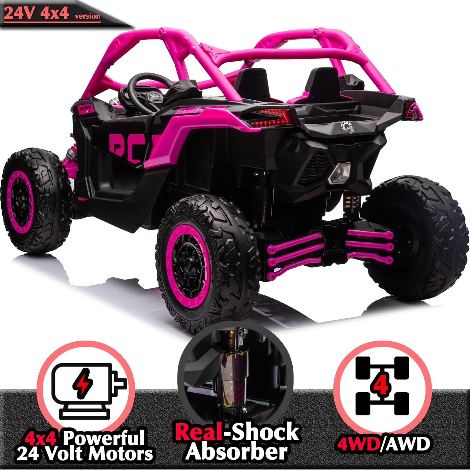 Can - Am Maverick Turbo RR Truck 24V 7AH/4M Pink DKCA001/LB - 1000EL - Colorland Toys