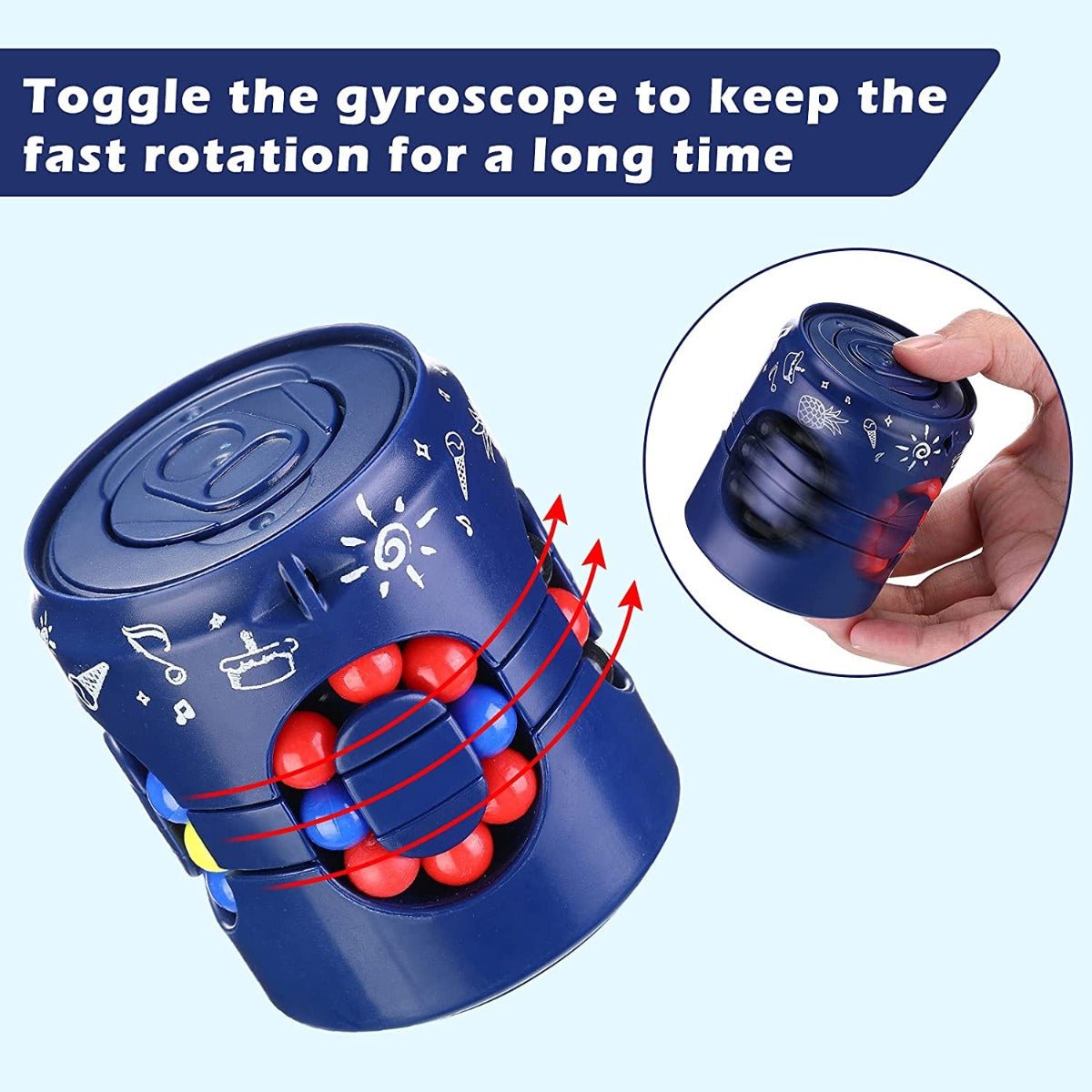 Can Spinner Assorted Colors DD1808 - 25 - Colorland Toys