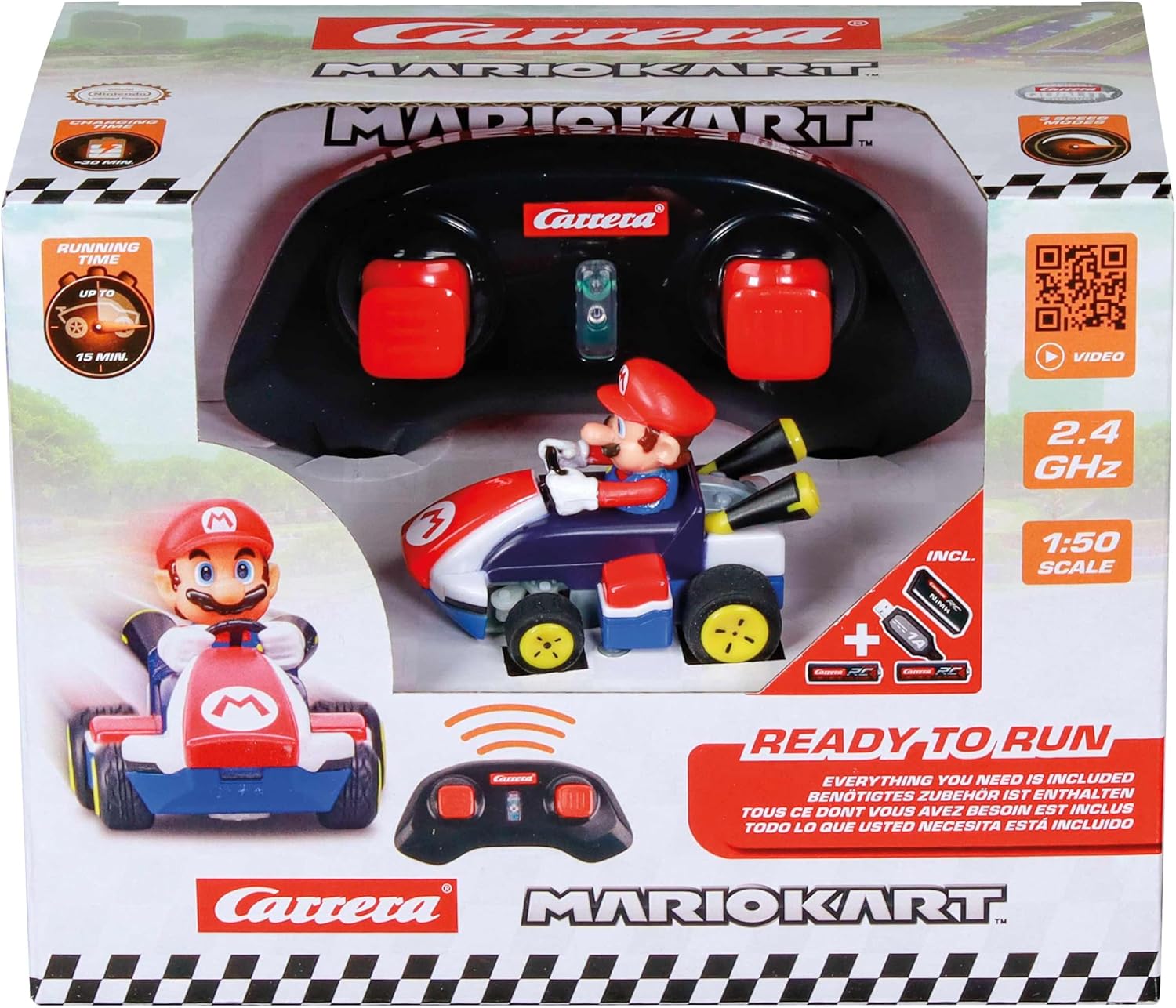 Carrera Mario Kart Mini RC Mario 430032U - Colorland Toys