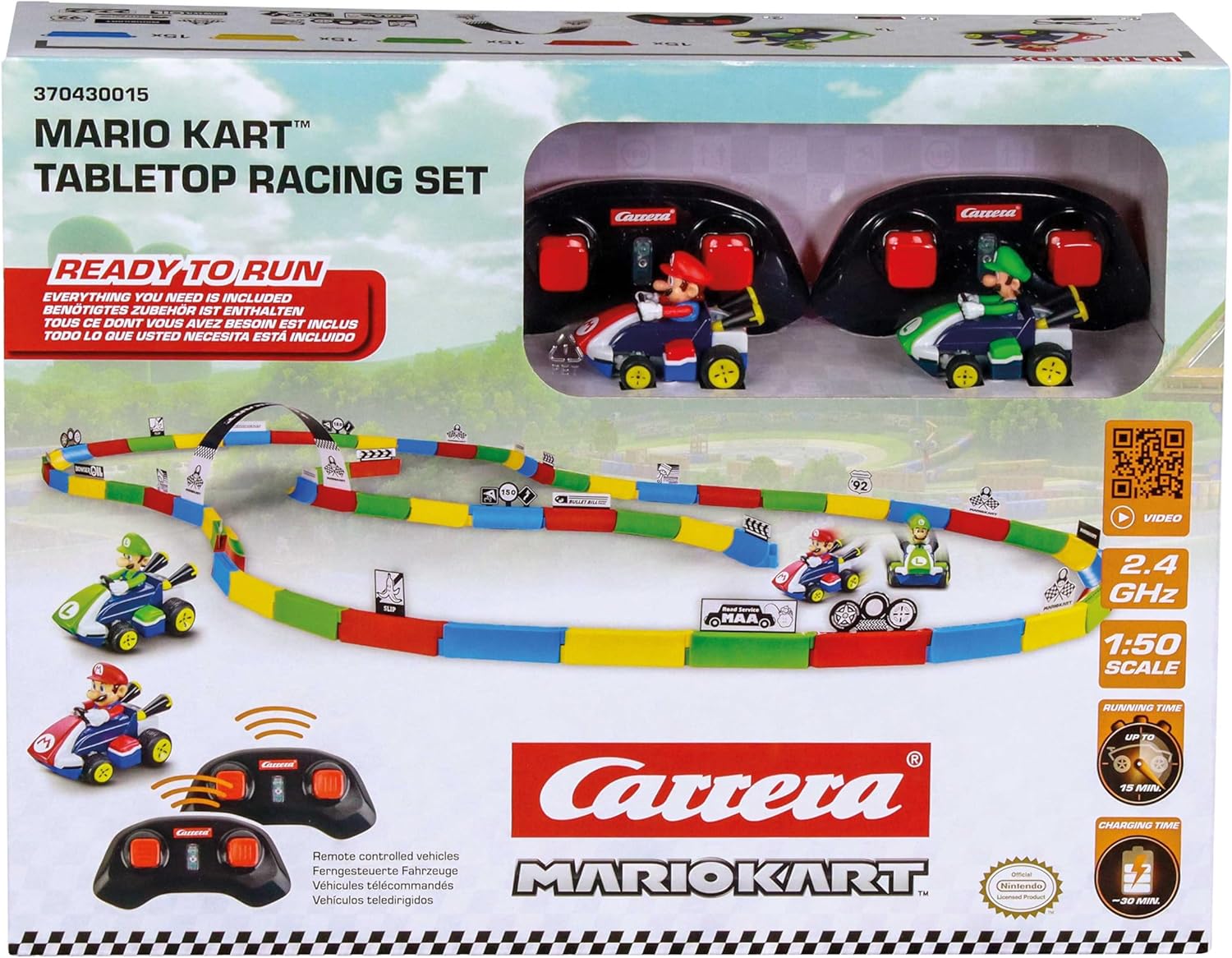 Carrera Mario Kart Tabletop Racing Set - Mario & Luigi 430015 - Colorland Toys