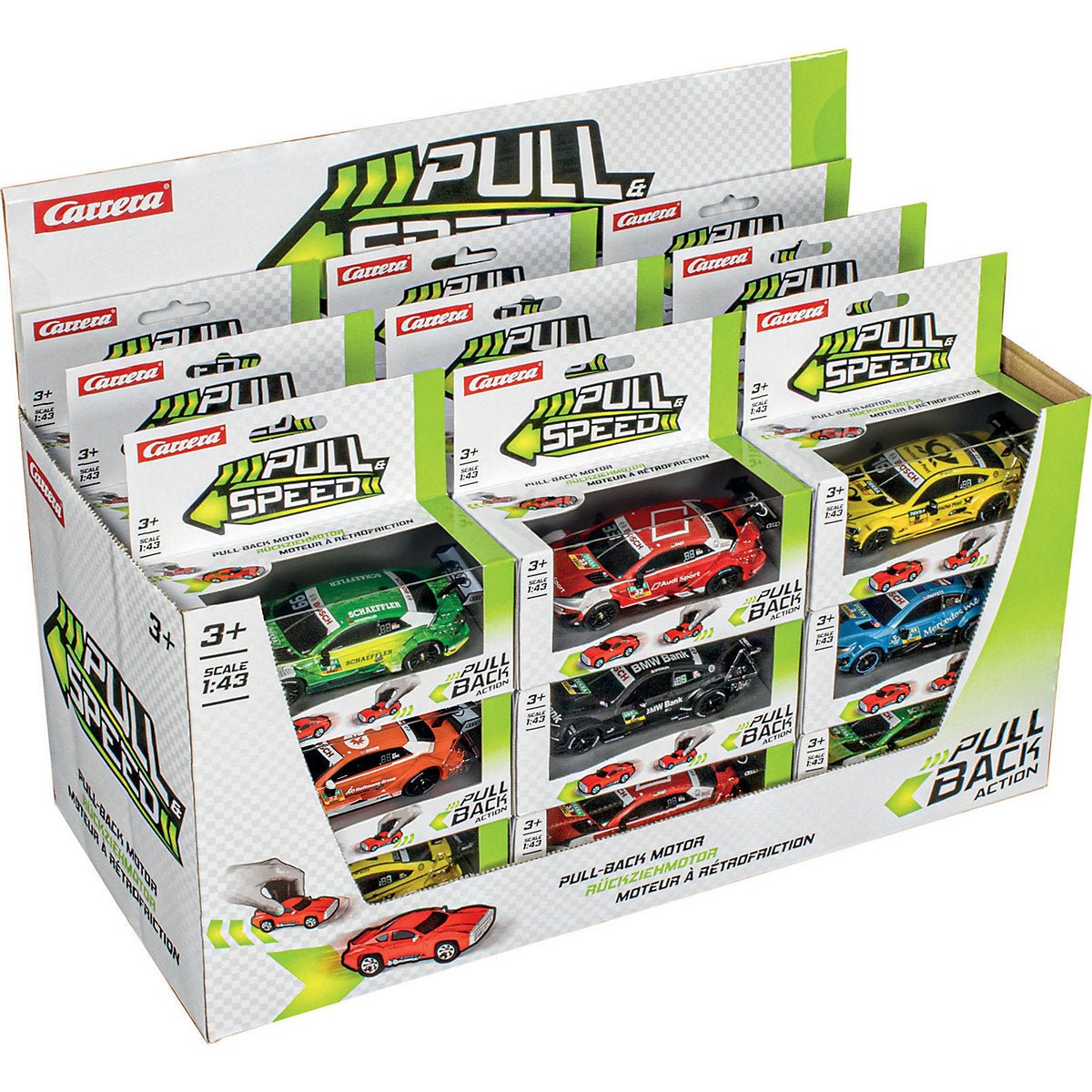 Carrera Pull N Speed Sound & Light Licence Car 1:43 Asstd. 17076 - Colorland Toys