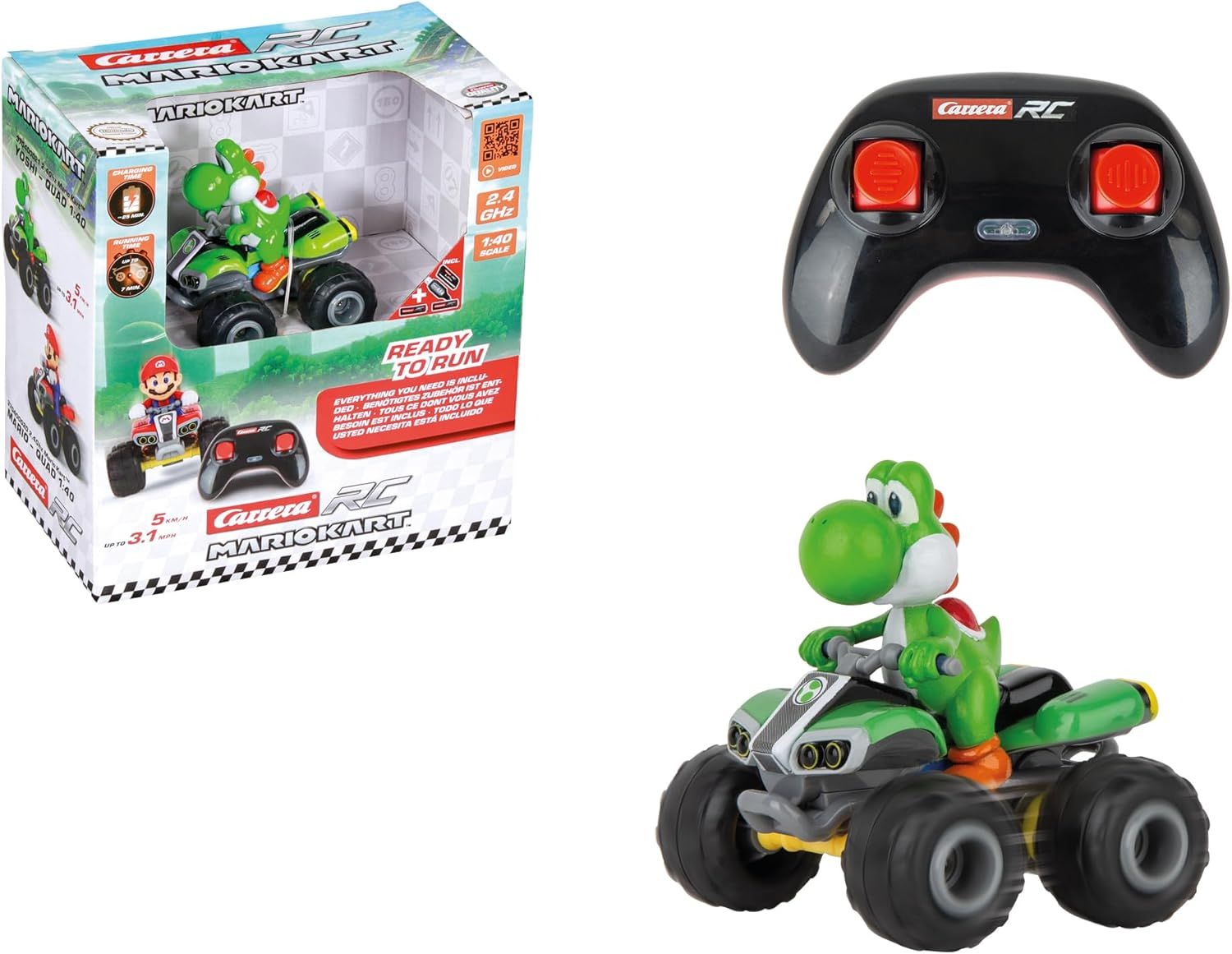 Carrera RC Mario Kart Yoshi Quad 1:40 Scale 400021 - Colorland Toys