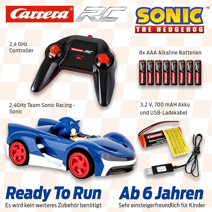Carrera RC Sonic The Hedgedog Sonic Racer - Colorland Toys