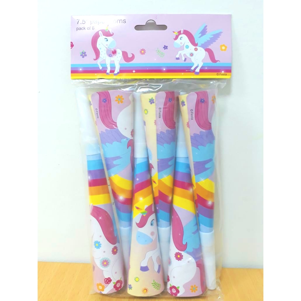Unicorn Paper Horns 7.5 Inch - Colorland Toys