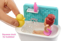 Barbie Skipper Babysitters Bathtime Playset Brunette FHY97 - Colorland Toys