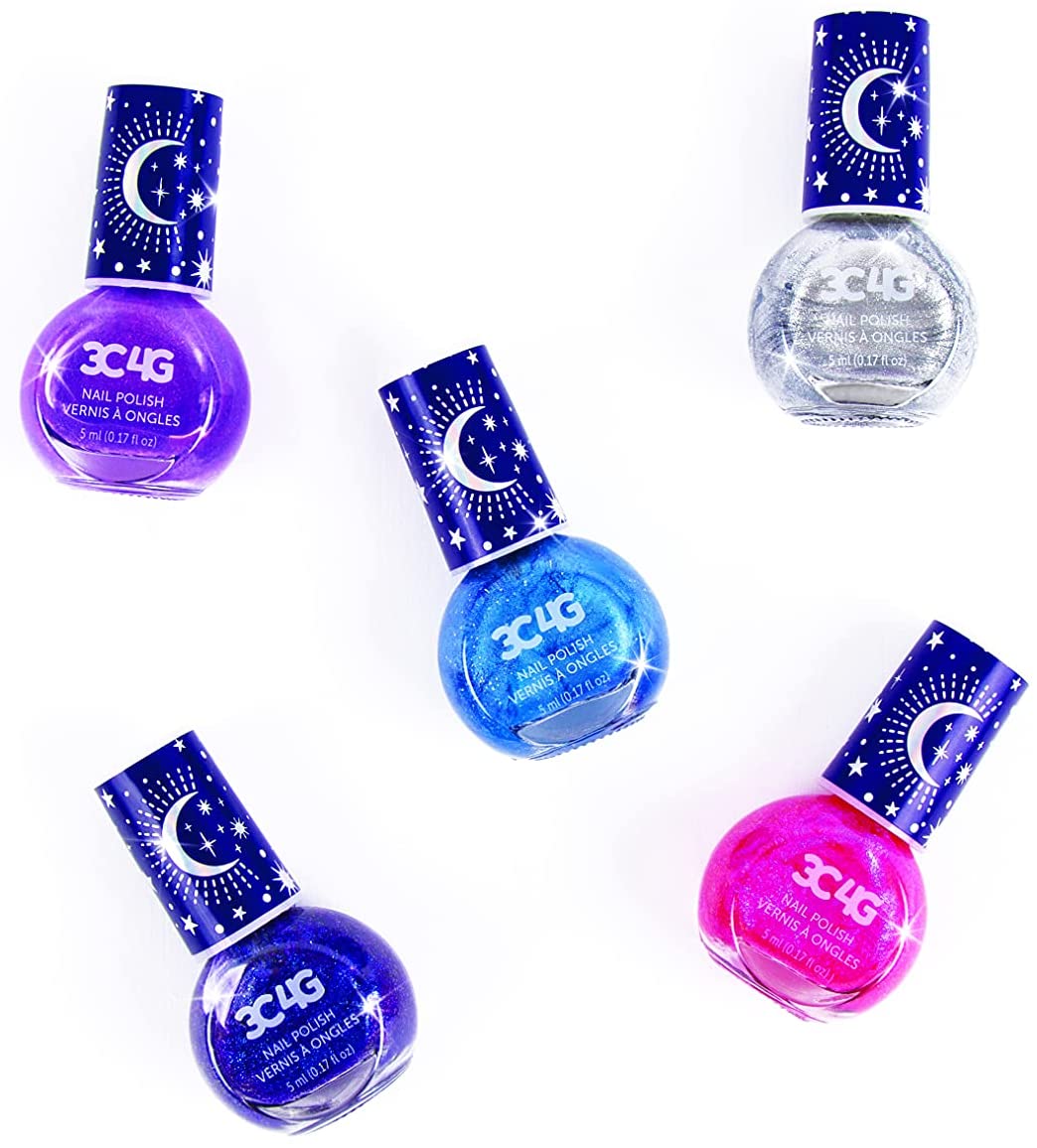 Celestial 5pk Nail Polish Hexagon - makeup 10039 - Colorland Toys