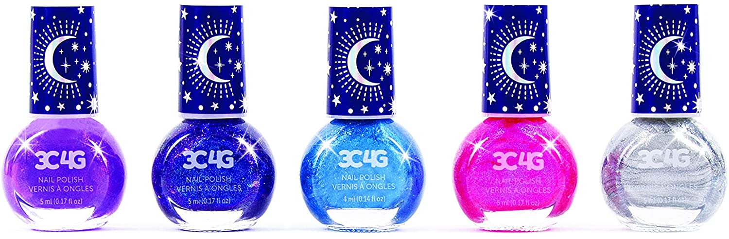 Celestial 5pk Nail Polish Hexagon - makeup 10039 - Colorland Toys