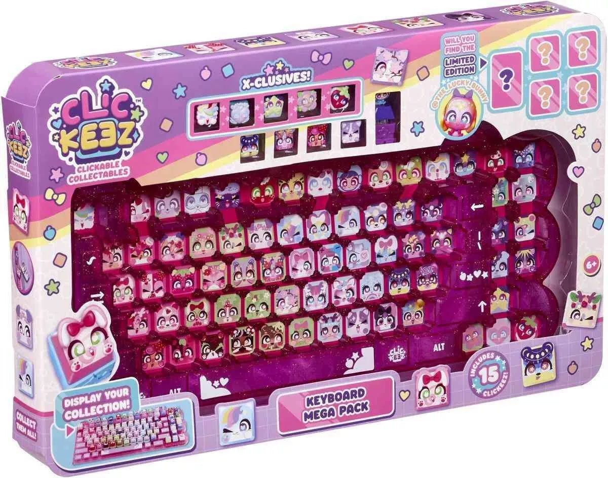Clickeez - Keyboard Mega Pack Collector Case & 15 Clickable Keycaps 934111 - Colorland Toys