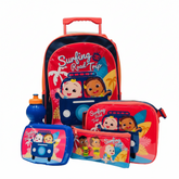 Cocomelon Trolley Bag 16 inch - 5 in 1 Value Pack FKVP - 02207 - Colorland Toys