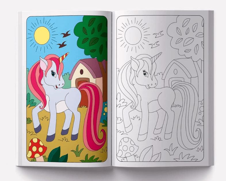 Collection of Colouring Book Unicorn 61220 - Colorland Toys