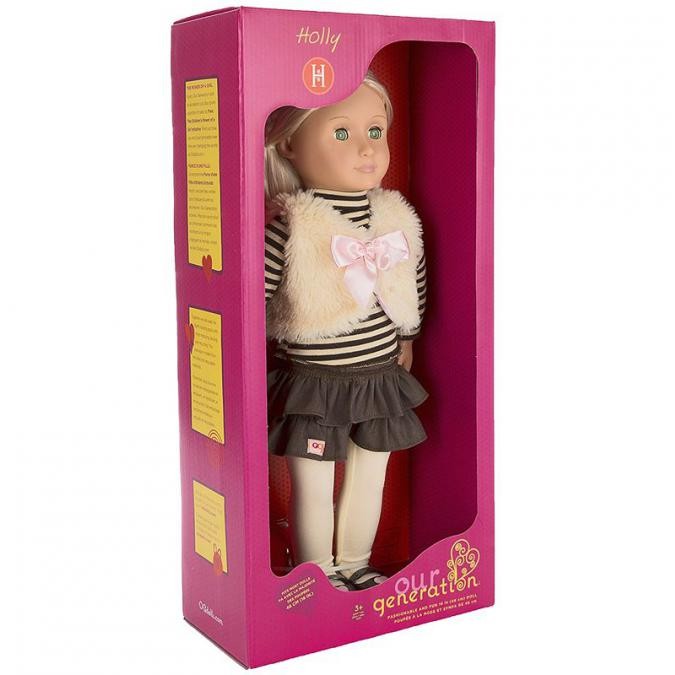Our Generation Doll Holly with Casual Fur Outfit - Colorland Toys
