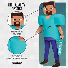 Costume Child Minecraft Steve Deluxe Dress Up 4 - 6 - Colorland Toys