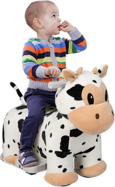 COSTWAY Cow Plush Ride-On Car for Children 3+ with Music - Colorland Toys