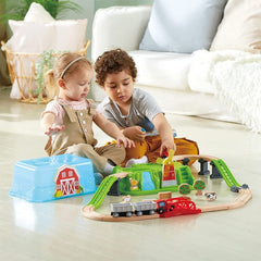 Countryside Train Bucket Railway Set - 41 Pieces - Colorland Toys