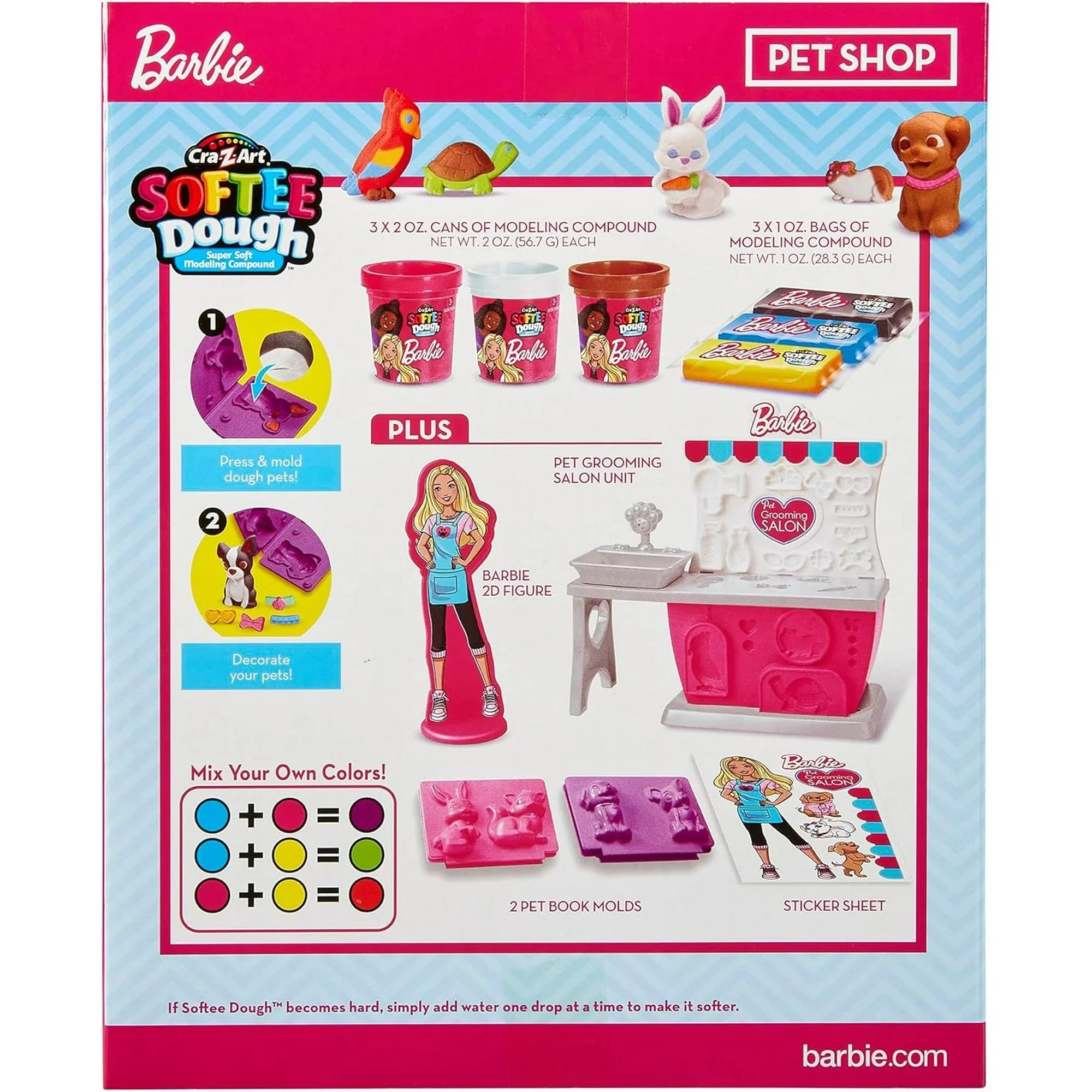 Cra - Z - Art Barbie Softee Dough Pet Shop - Colorland Toys