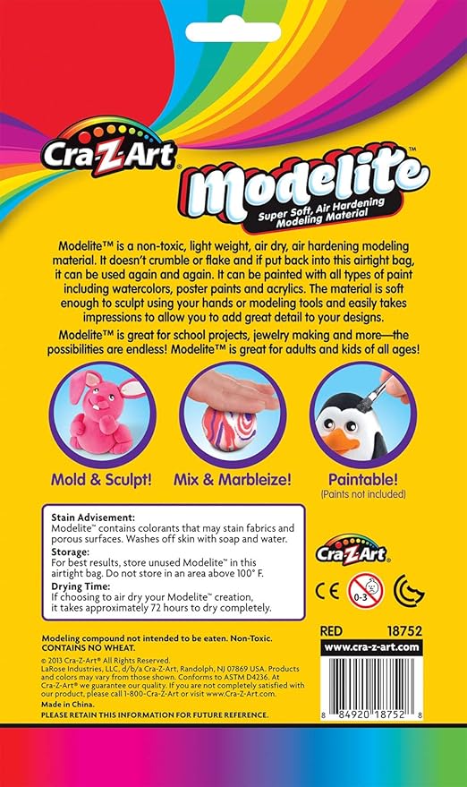 Cra - Z - Art Modelite Red Modeling Compound 18752 - Colorland Toys