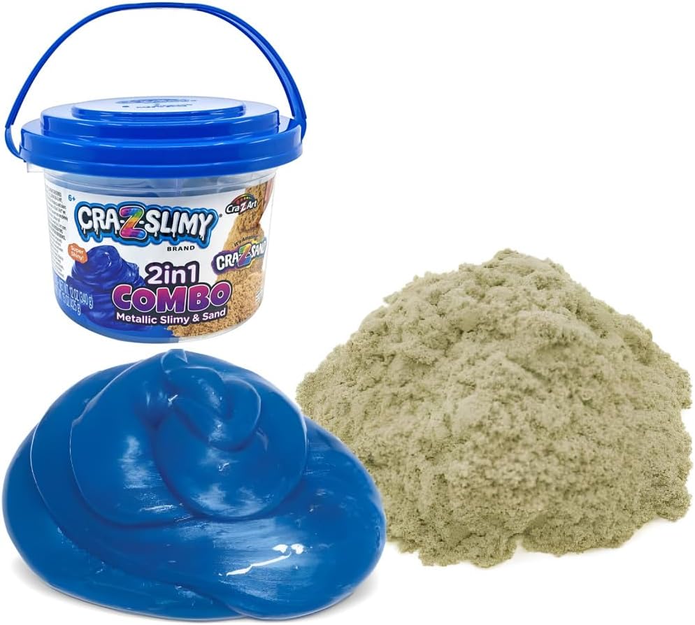 Cra - Z - Slimy 2 - in - 1 Slimy Sand Combo Bucket CA - 60110 - Colorland Toys