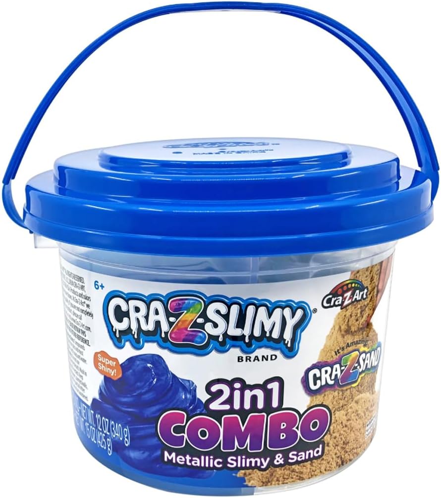 Cra - Z - Slimy 2 - in - 1 Slimy Sand Combo Bucket CA - 60110 - Colorland Toys