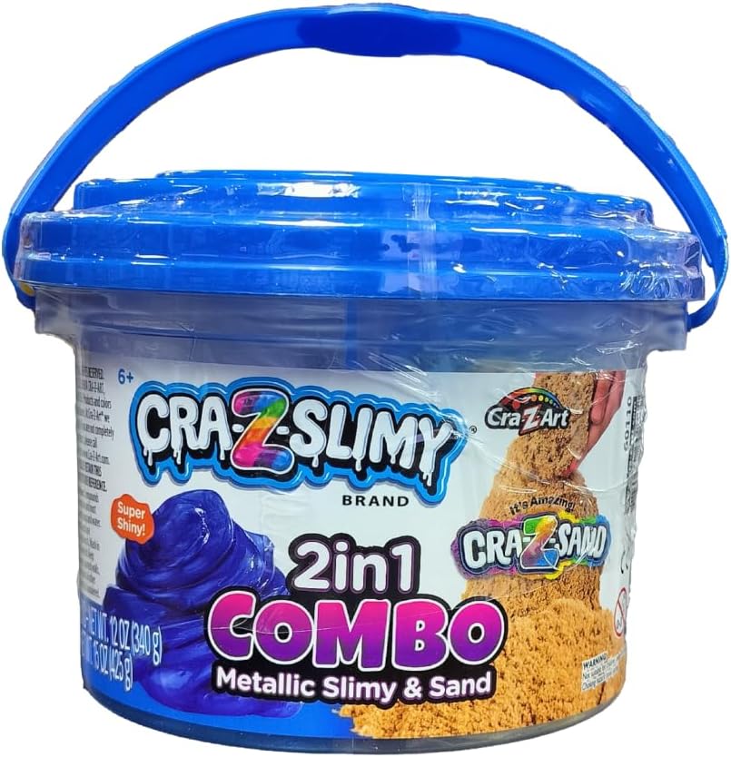 Cra - Z - Slimy 2 - in - 1 Slimy Sand Combo Bucket CA - 60110 - Colorland Toys