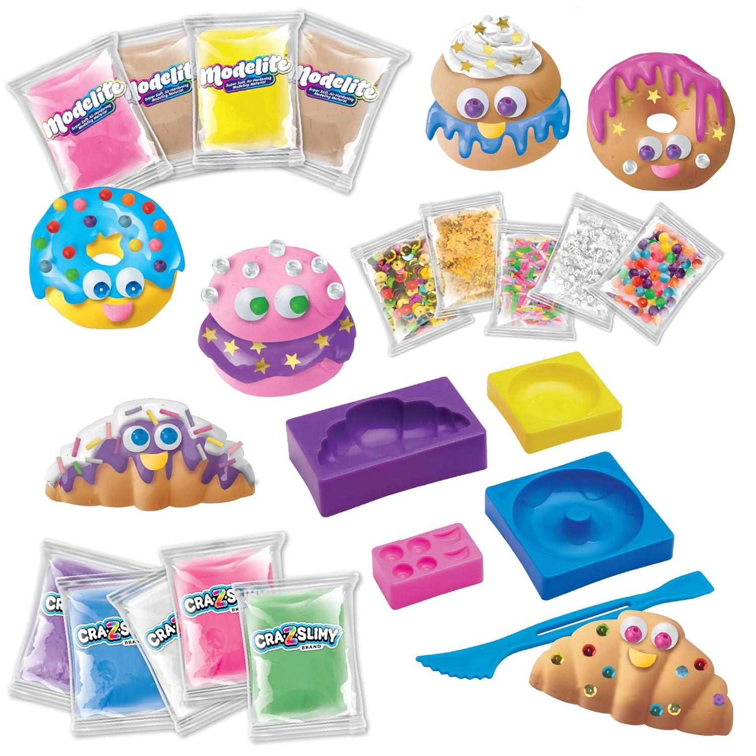 CRA-Z-Slimy Dessert Slime Kit — DIY Pastry Slime Set with Molds, Confetti & Sprinkles - Colorland Toys